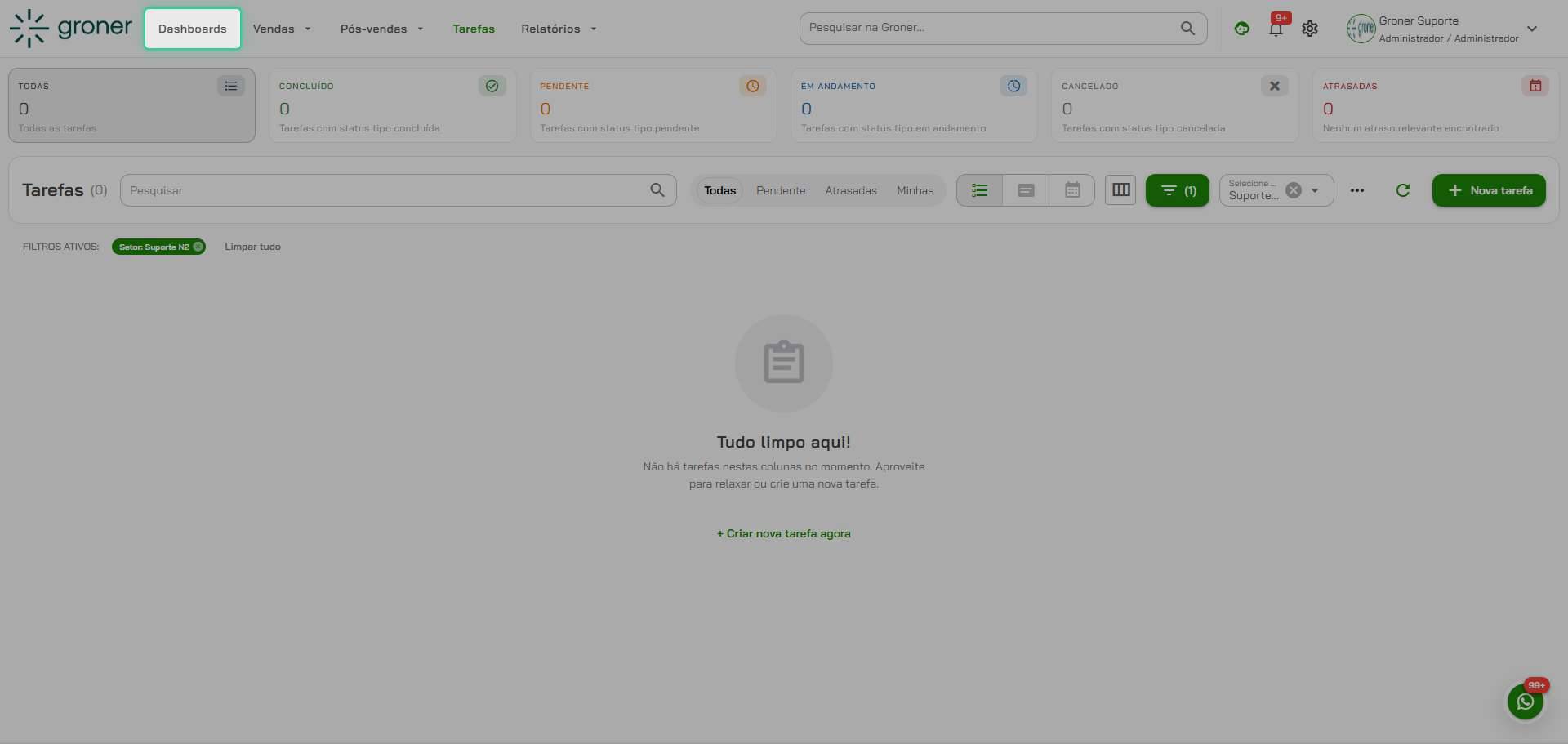 Acesse o Dashboards
