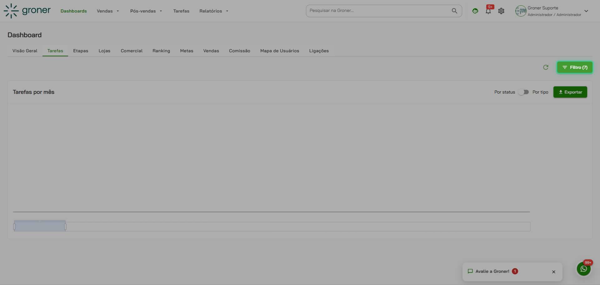 Acesse os filtros disponíveis