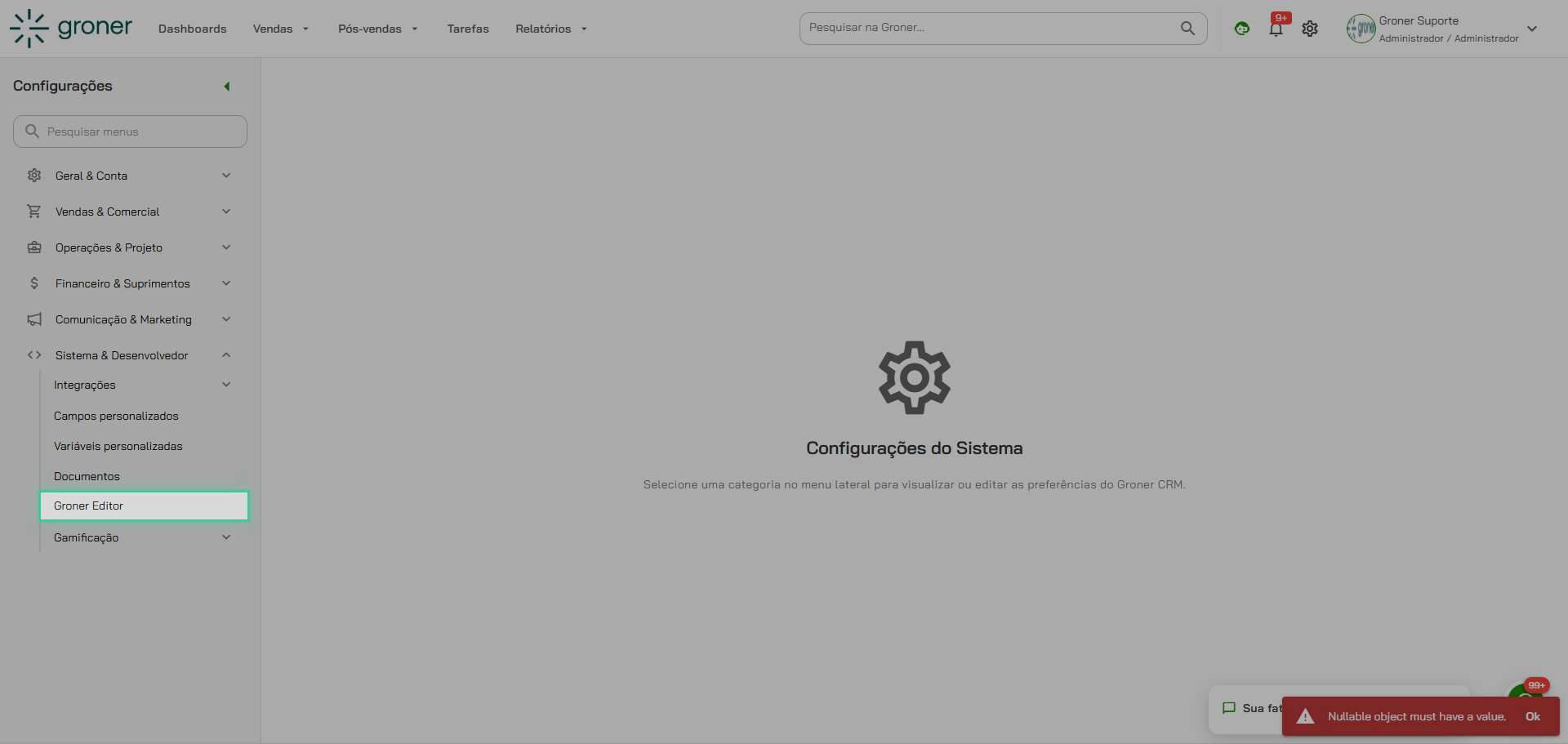 Selecione Groner Editor