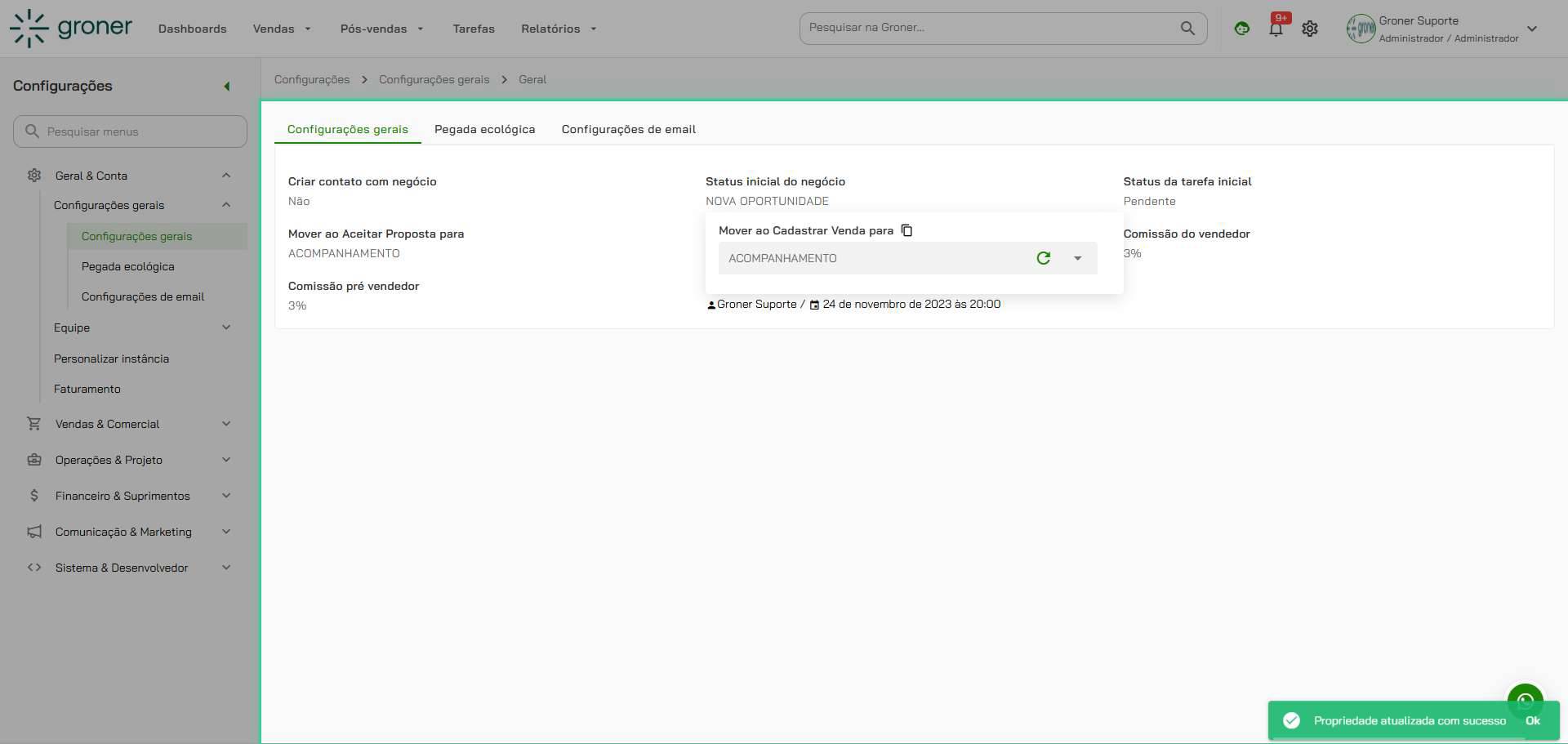 Explore as opções disponíveis