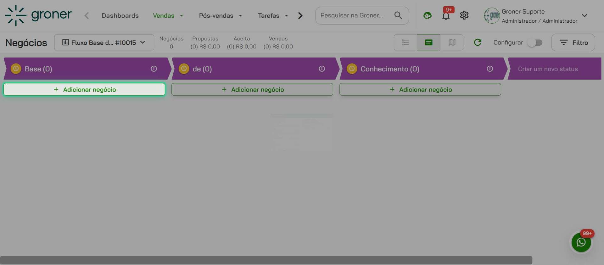 Clique em Adicionar negócio